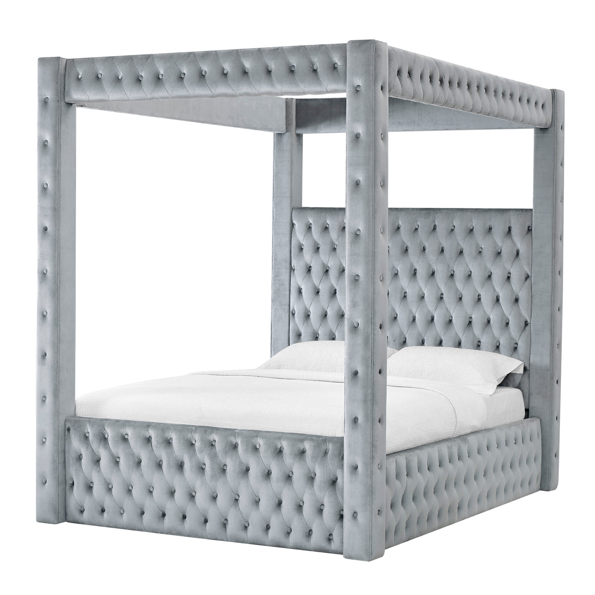Annabelle Canopy Bed Grey