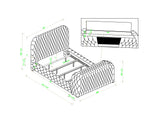 Natalia - Upholstered Bed With Decking Board Set