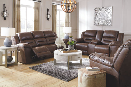 Stoneland - Power Reclining Living Room Set Dark Brown 3 Pc. - Reclining Power Sofa, Double Reclining Power Loveseat with Console, Power Rocker Recliner by Signature Design by Ashley® | Bel Furniture