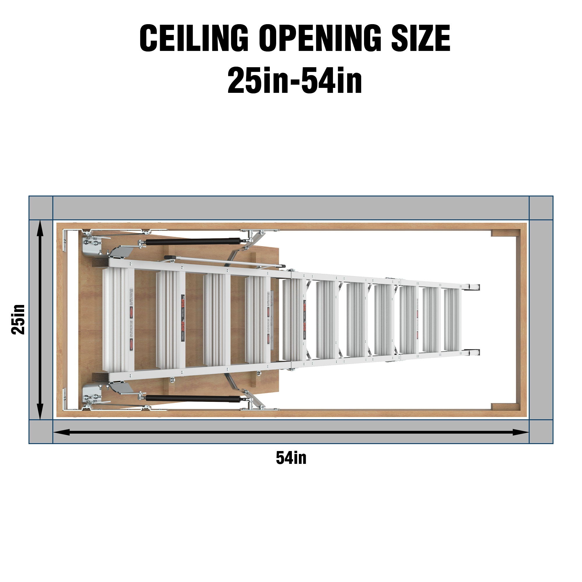 Household Aluminum Attic Ladder