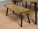 Maverick - Wood Dining Bench - Natural Mango And Black by Coaster Fine Furniture | Bel Furniture
