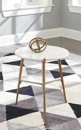Chadton - White / Gold Finish - Accent Table by Signature Design by Ashley® | Bel Furniture