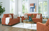 Aviemore - Living Room Set Orange 3 Pc. Sofa, Loveseat, Chair by Signature Design by Ashley® | Bel Furniture