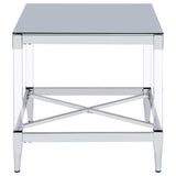 Lindley - Square Tempered Mirror Acrylic Table