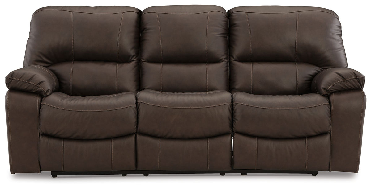 Leesworth - Reclining Sofa Dark Brown Power Reclining by Signature Design by Ashley® | Bel Furniture