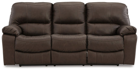 Leesworth - Reclining Sofa Dark Brown Power Reclining by Signature Design by Ashley® | Bel Furniture