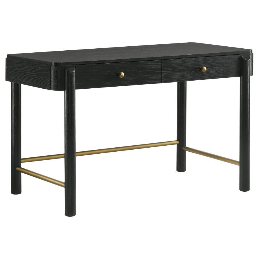 Arini - 2-Drawer Vanity Desk Makeup Table Black by CoasterElevations | Bel Furniture