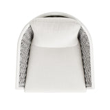 Rowan - Rope Barrel Back Patio Accent Arm Chair (Set of 2) - Optic White by Jennifer Taylor Home | Bel Furniture