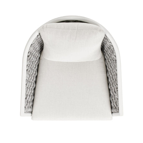Rowan - Rope Barrel Back Patio Accent Arm Chair (Set of 2) - Optic White by Jennifer Taylor Home | Bel Furniture