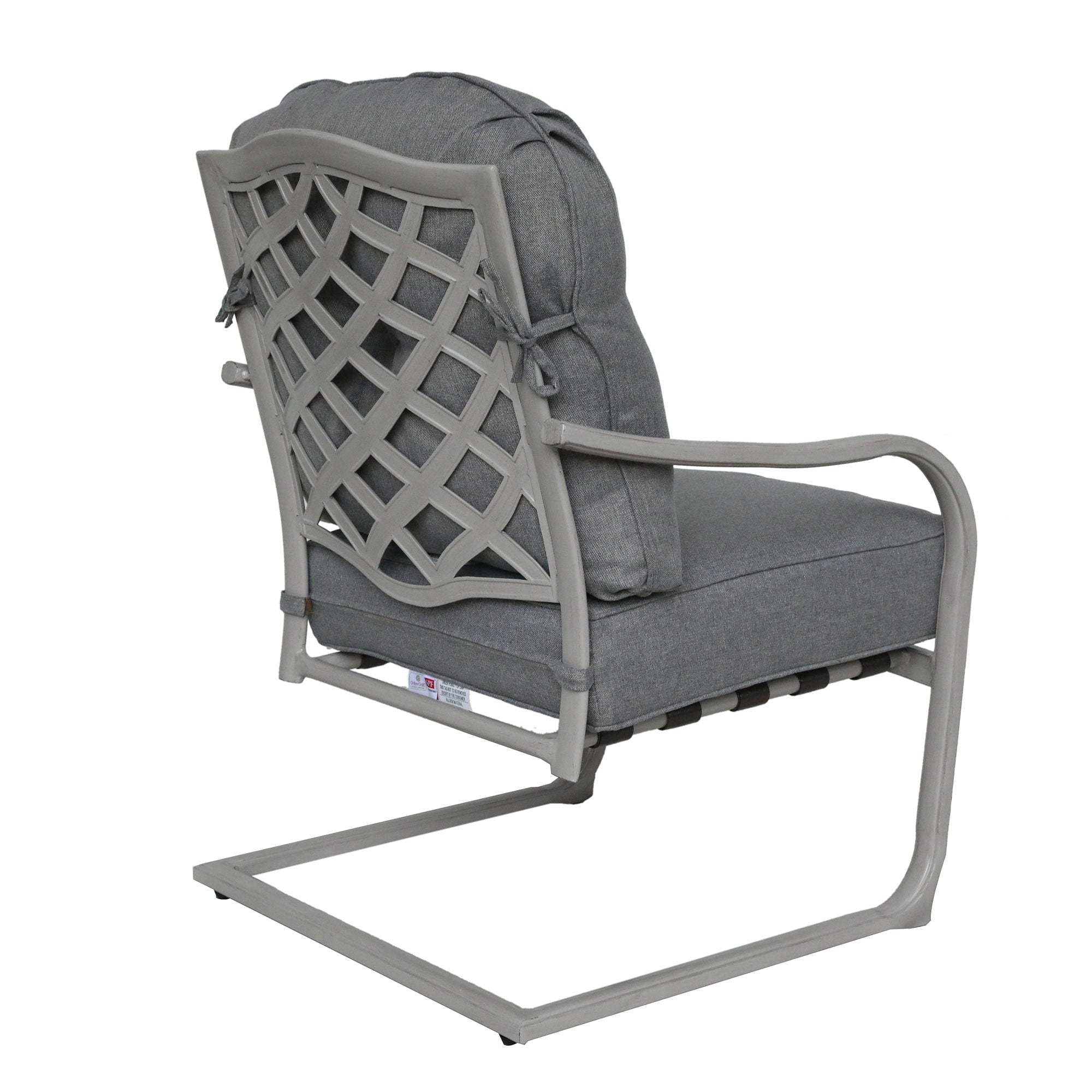 Outdoor Aluminum C Spring Chair (Set of 2) - Basalt