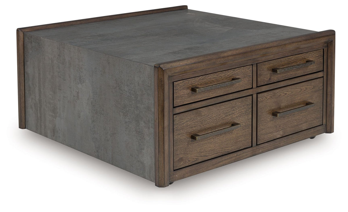 Kallenny - Brown / Gray - Square Cocktail Table by Signature Design by Ashley® | Bel Furniture