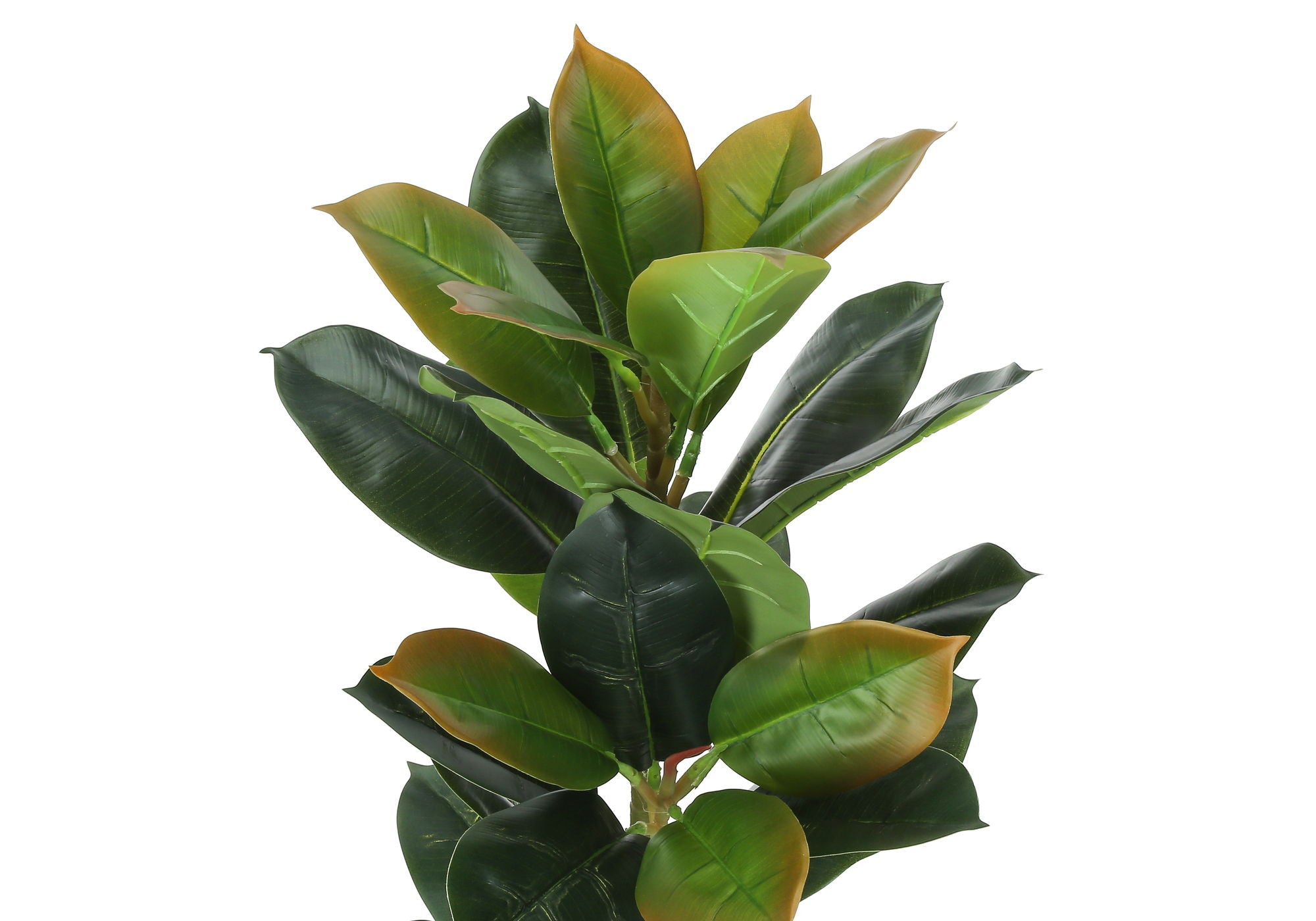 Artificial Plant, 40" Tall, Rubber Tree, Indoor, Faux, Fake, Floor, Greenery, Potted, Real Touch, Decorative - Green / Black