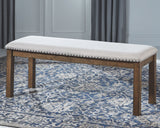 Moriville - Beige - Upholstered Bench by Signature Design by Ashley® | Bel Furniture