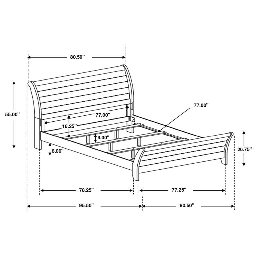 Frederick - Wood Sleigh Bed