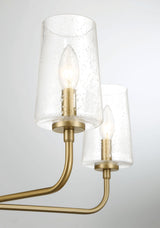 Dazzle - 5 Lights Chandelier With Clear Seeded Satin - Antique Brass / Clear / Gold by Ashcroft Furniture | Bel Furniture