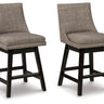 Tallenger - Swivel Barstool (Set of 2) Gray 19''W x 21''D x 39''H Stool Sets by Signature Design by Ashley® | Bel Furniture