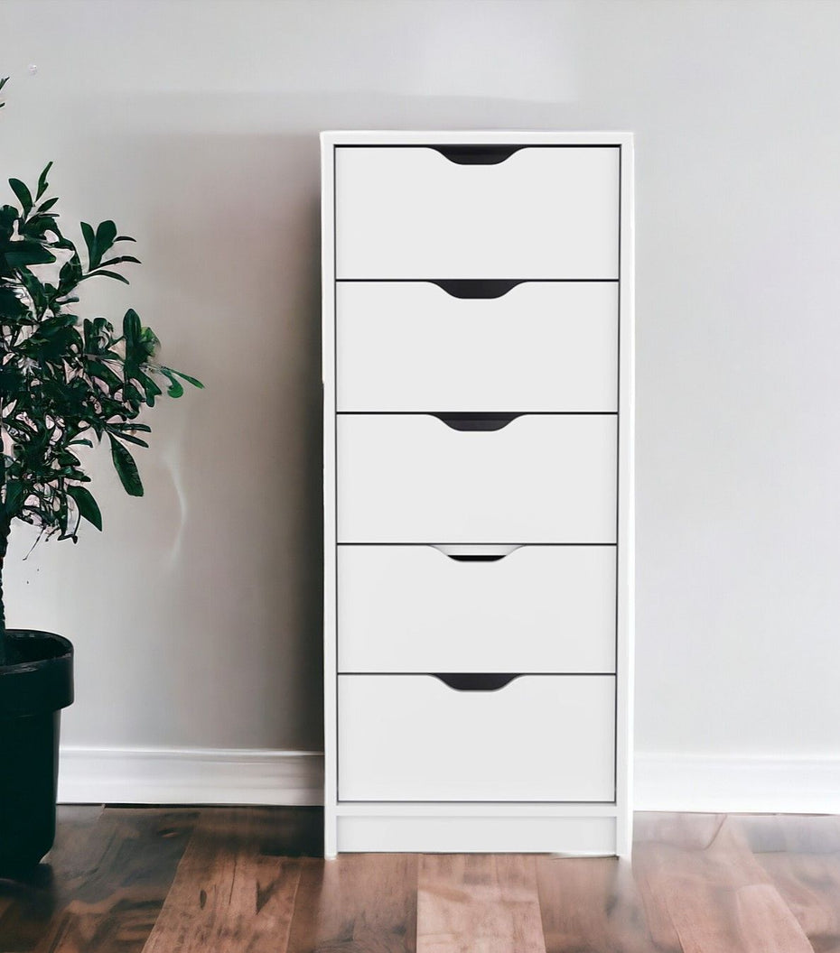 5 Drawer Standard Chest - White