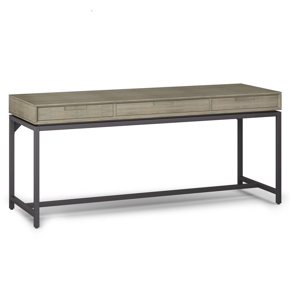 Banting - Mid Century Wide Desk, Handcrafted Dark Gray by Simpli-Home | Bel Furniture
