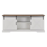 Farmhouse Sliding X Barn Door TV Stand by Walker Edison | Bel Furniture