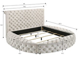 Brigitte Queen Storage Bed Ivory