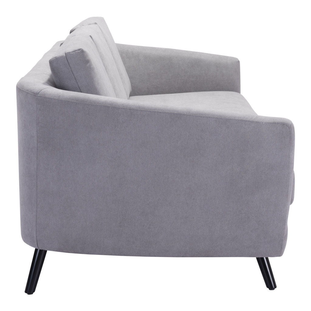 Polyester Sofa With Black Legs - Gray