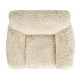 Summit - Faux Sheepskin Overstuffed Arm Chair - Cream Beige by Jennifer Taylor Home | Bel Furniture