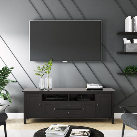 Warm Shaker - TV Media Stand - Hickory Brown by Simpli-Home | Bel Furniture
