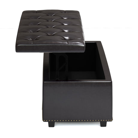 Hamilton - Upholstered Lift Top Rectangular Storage Ottoman - view 8