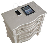 Evangeline - 3-Drawer Nightstand - Silver Oak by CoasterElevations | Bel Furniture
