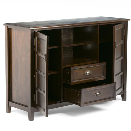 Burlington - Handcrafted Tall TV Media Stand by Simpli-Home | Bel Furniture