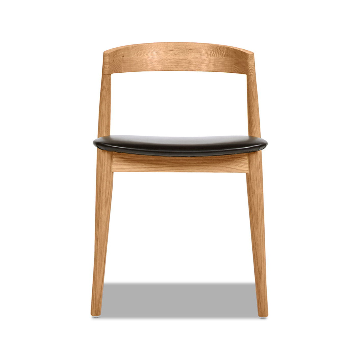 Raven - Stacking Sculpted Oak Dining Chair - Warm Natural Brown / Black by Jennifer Taylor Home | Bel Furniture