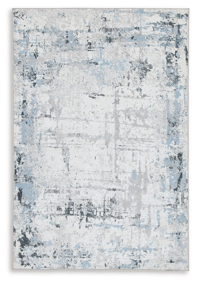 Emertonly - Washable Rug Light Blue by Signature Design by Ashley® | Bel Furniture