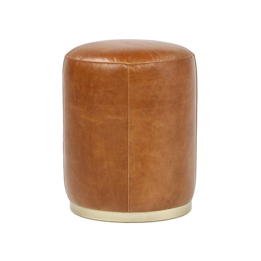 Nico Round Ottoman Stool Brown
