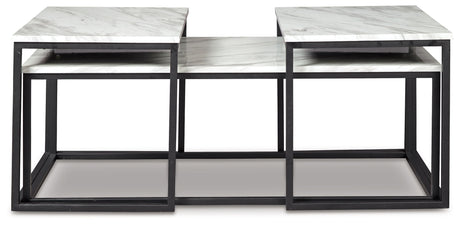 Donnesta - Occasional Table Set (Set of 3) - Gray / Black - view 4