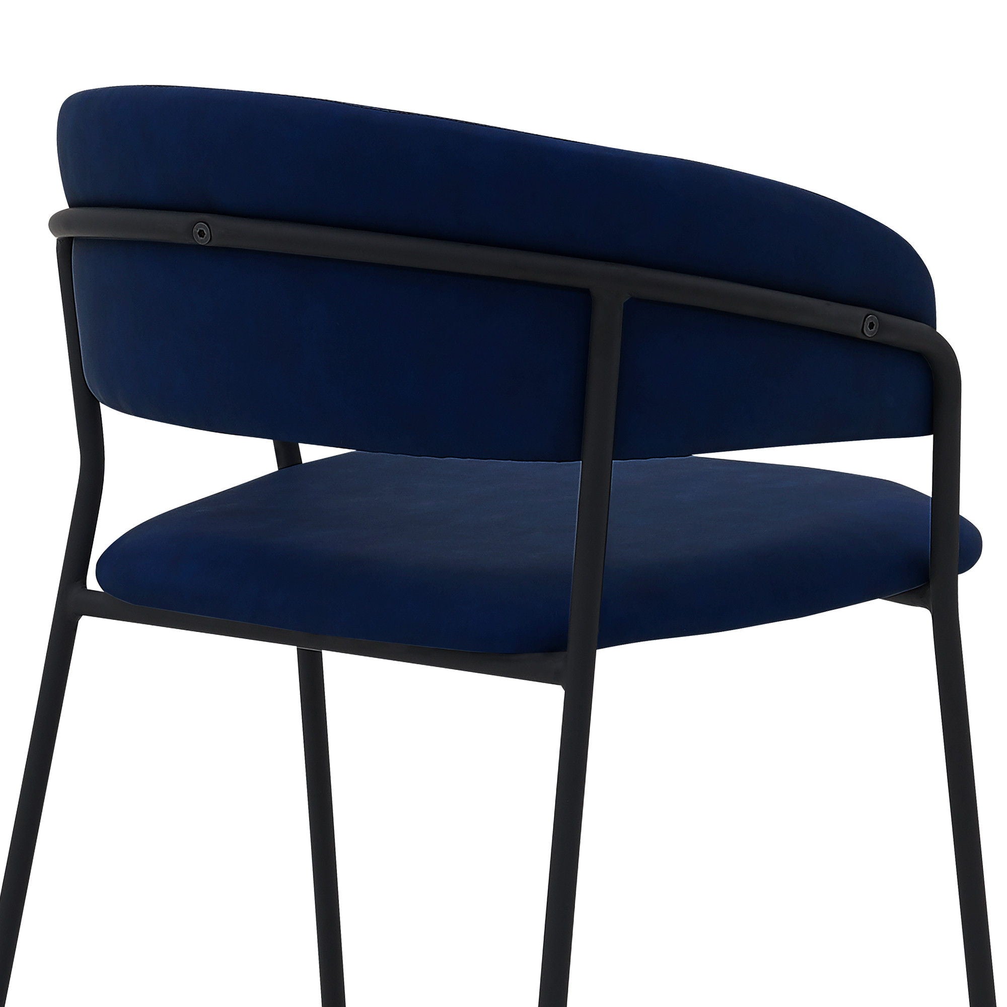 Low Back Counter Height Bar Chair - Blue / Black