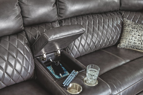 Samperstone - Power Reclining Sectional - view 10