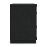Kozmour - Two Drawer Night Stand - Black / Brown