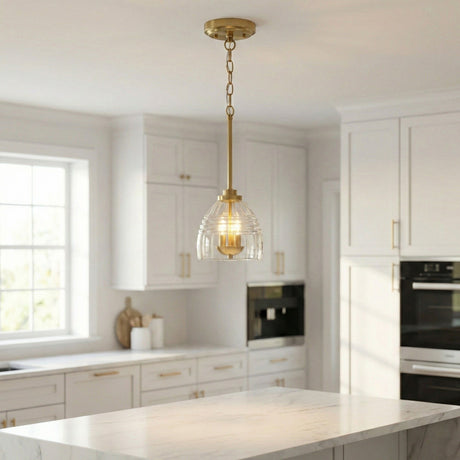 Ember - 3 Candle Lights Chain Pendant - Clear / Gold - view 4