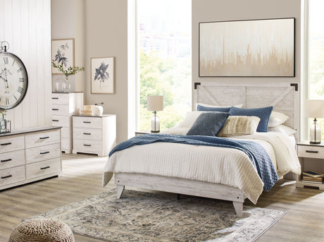 Shawburn - Panel Bedroom Set White by Signature Design by Ashley® | Bel Furniture