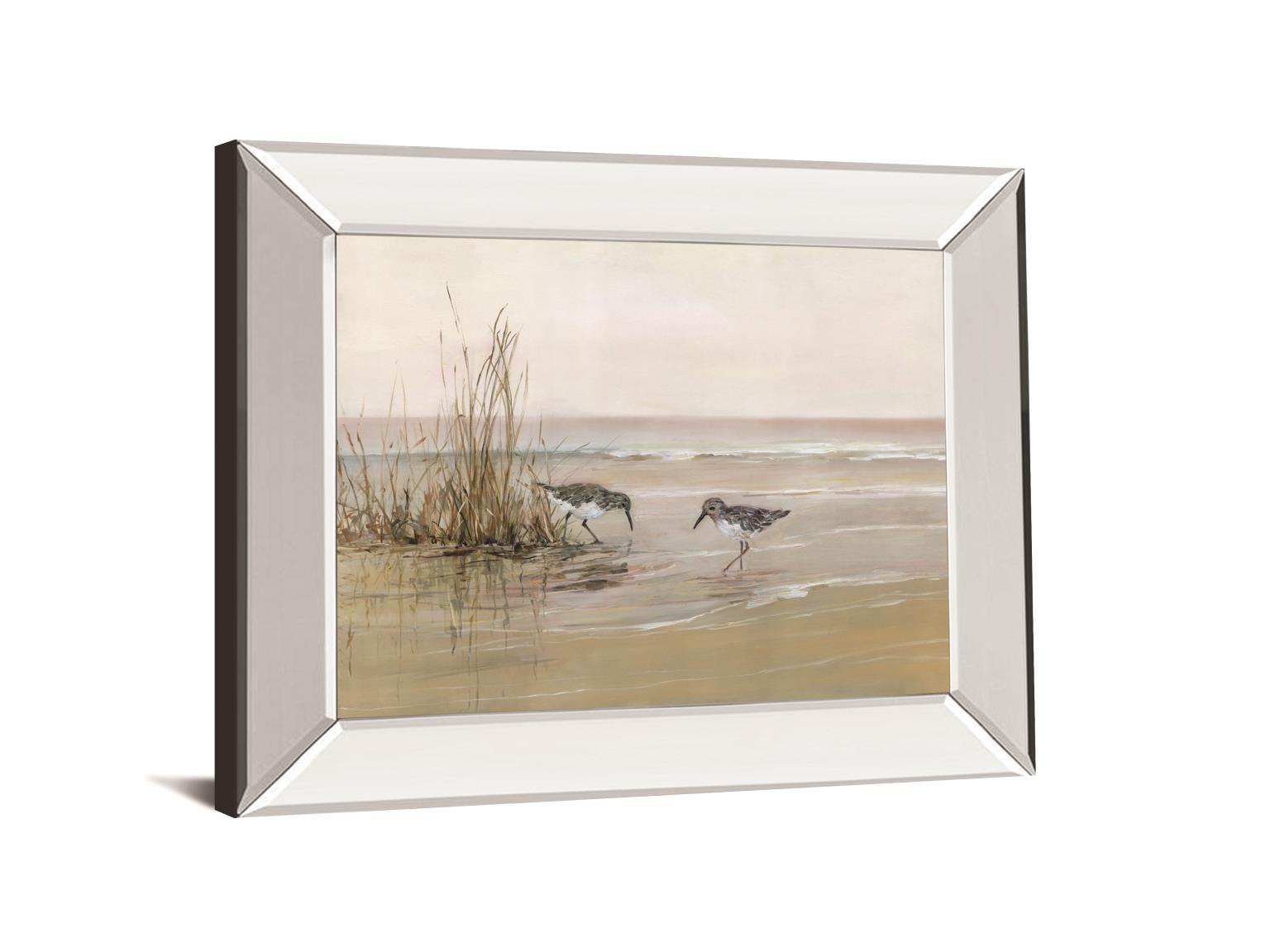 Early Risers I By Sally Swatland - Mirror Framed Print Wall Art - Beige