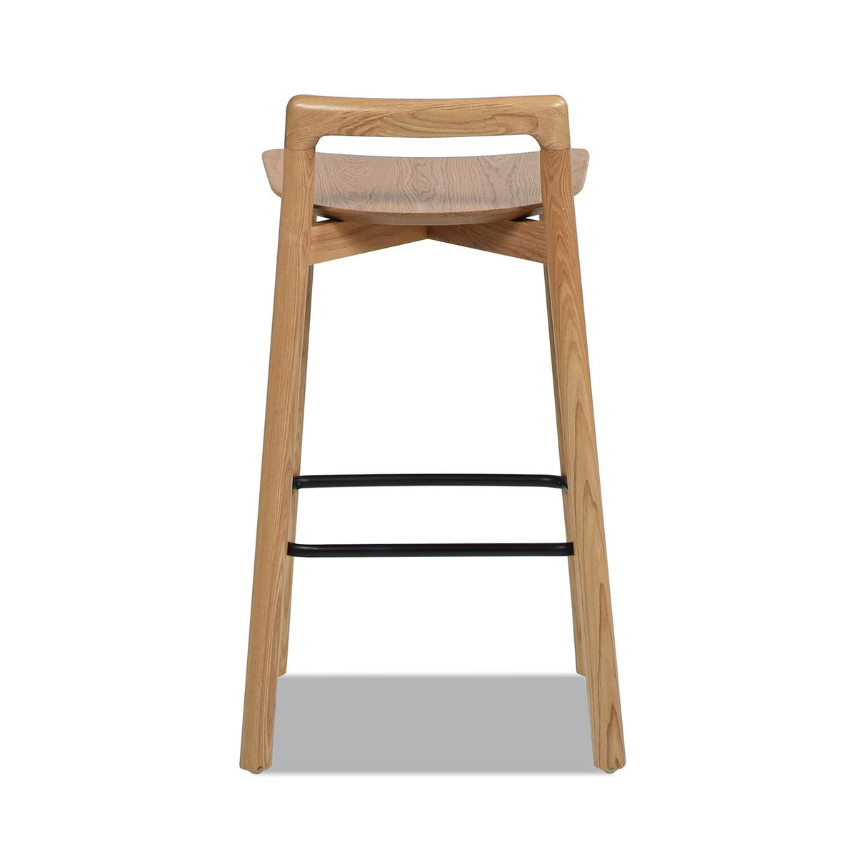 Sven - Modern Minimalist Low Back Counter Stool - Natural Blonde Ash by Jennifer Taylor Home | Bel Furniture