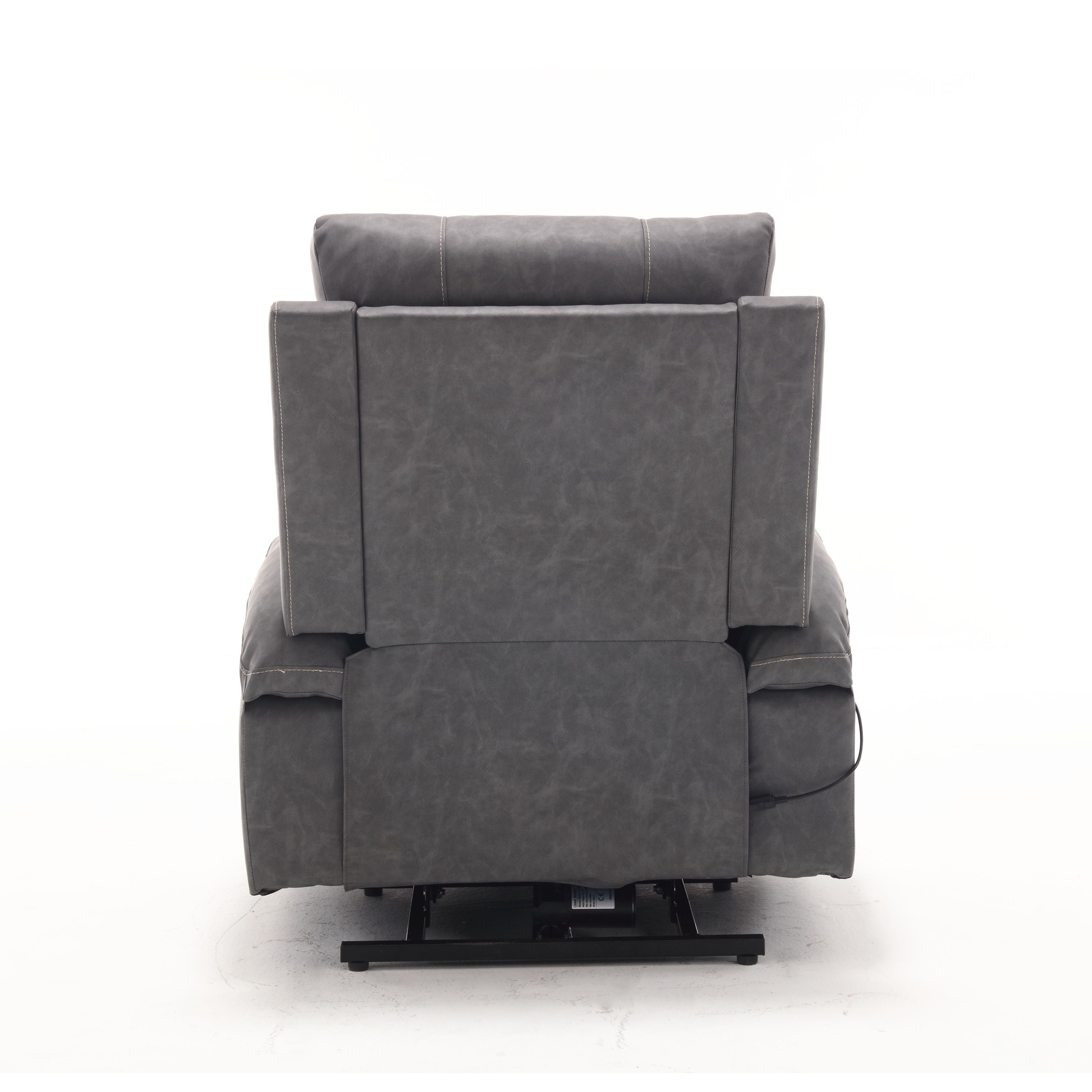 Large Size Electric Power Lift Recliner Chair Sofa For Elderly, 8 Point Vibration Massage And Lumber Heat, Remote Control, Side Pockets And Cup Holders