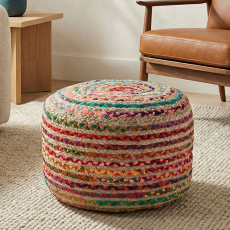 Margo - Handcrafted Round Pouf - view 9