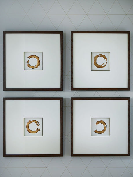 Dallbourne - Wall Art Set (Set of 4) - White / Gold Finish - view 3