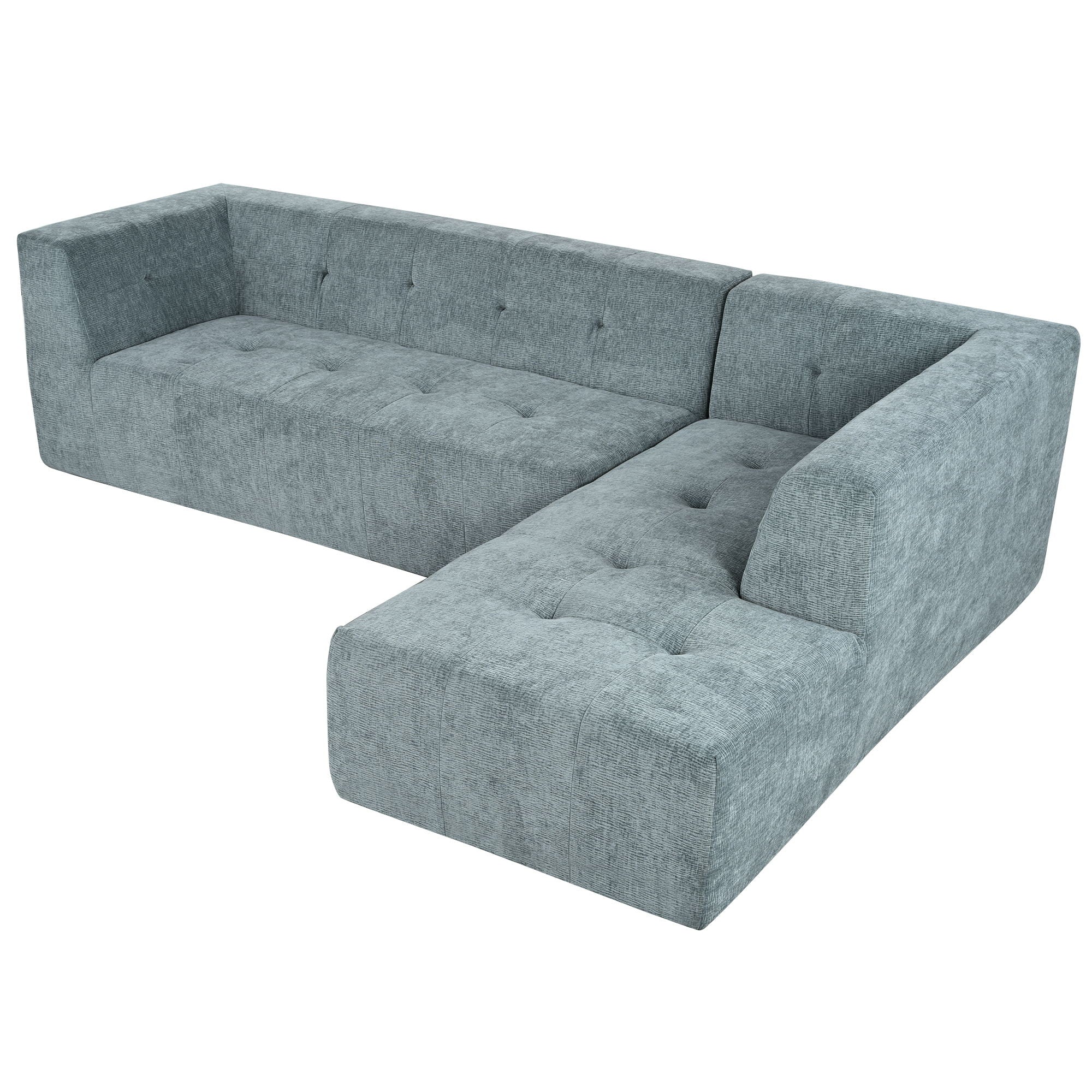 Modular Combination Living Room Sofa Set, Modern Minimalist Sofa, Living Room Upholstered Sofa Bed, Bedroom, 2 Pieces Computer Free Combination, L - Shaped