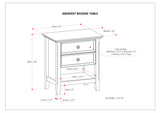 Amherst - Handcrafted Bedside Table