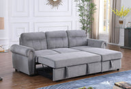 Ashton - Reversible Sleeper Sectional Sofa Chaise by Lilola Home | Bel Furniture