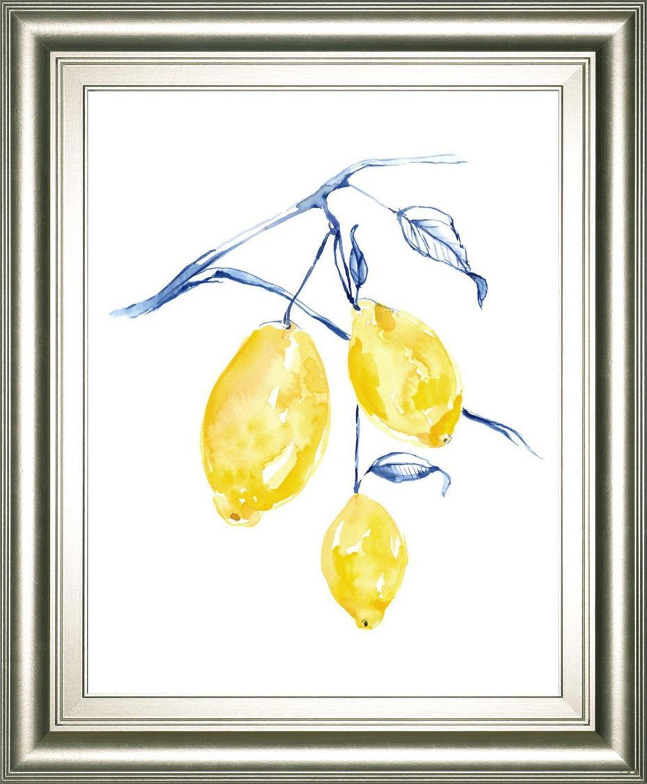 22x26 Watercolor Lemons I By Jennifer Goldberger - Yellow