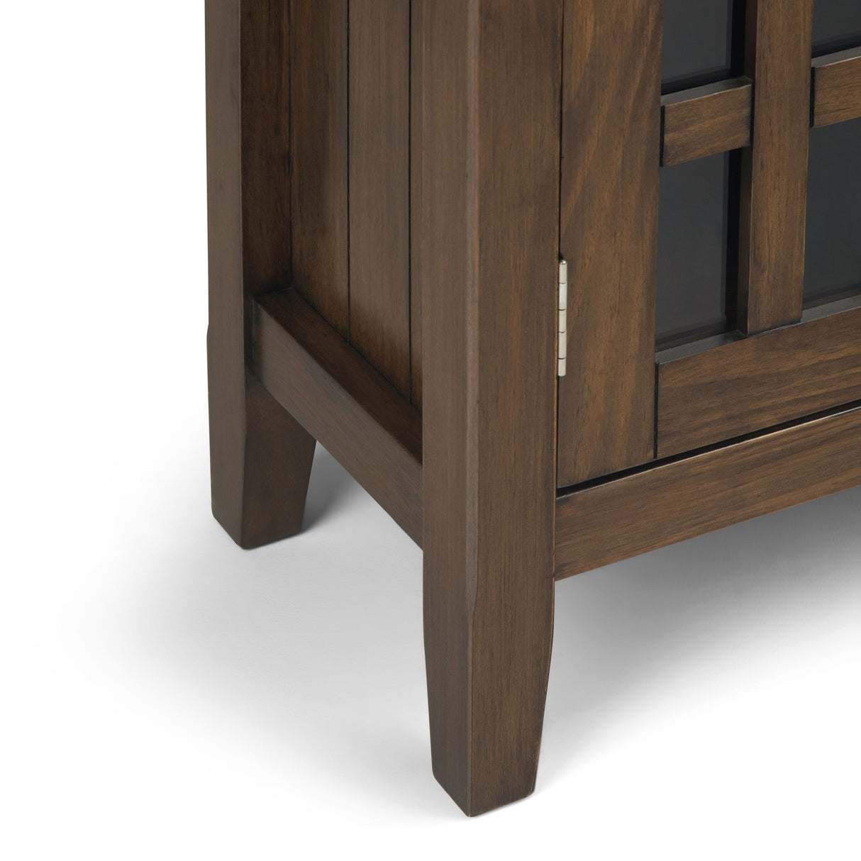 Bedford - Low Storage Media Cabinet - Rustic Natural Aged Brown by Simpli-Home | Bel Furniture