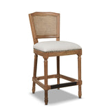 Triomphe - Rattan Wicker High Back Armless Counter Bar Stool by Jennifer Taylor Home | Bel Furniture